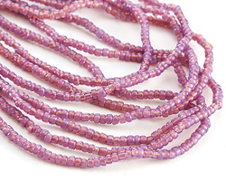 African Glass Antique Lilac Opal Seed Beads 2-3x4mm