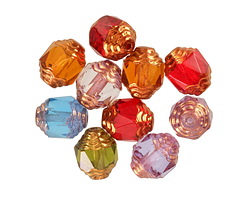 Czech Glass Bronzed Transparent Mixed Turbines 10x8mm