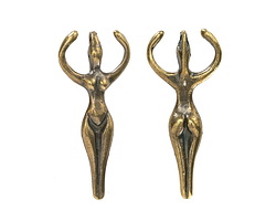 Mykonos Antique Brass (plated) Goddess Focal 22x51mm