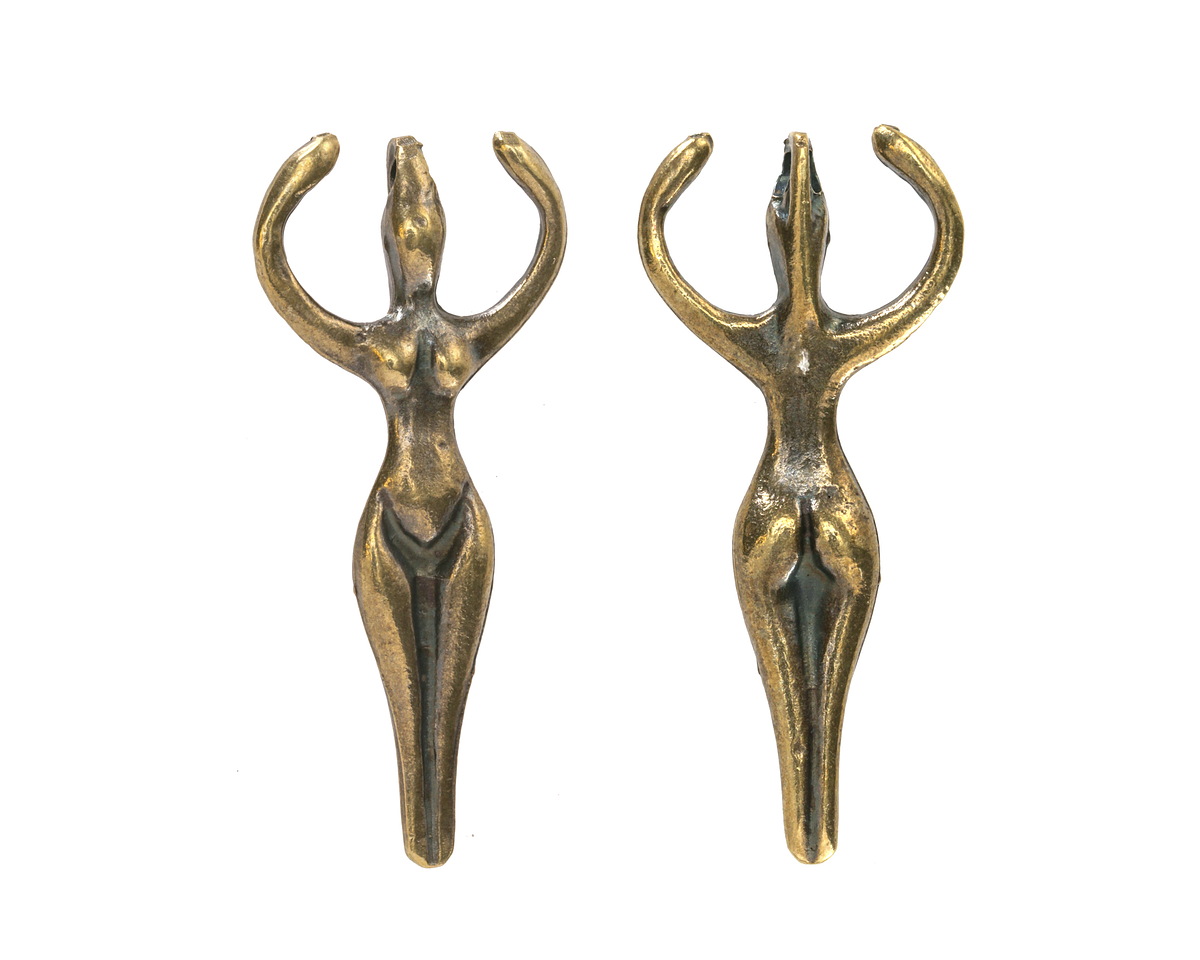 Mykonos Antique Brass (plated) Goddess Focal 22x51mm