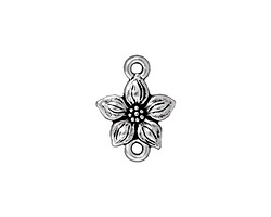 TierraCast Antique Silver (plated) Star Jasmine Link 12x16mm