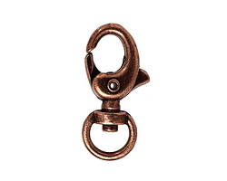 Antique Copper (plated) Swivel Lobster Clasp 30x15mm