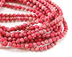 Fuchsia Impression Jasper Round 4mm