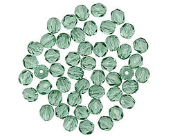 Czech Glass Prairie Green Fire Polished Round 4mm