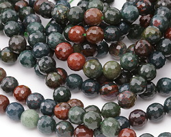 Bloodstone Faceted Round 8mm