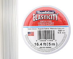 Elasticity Satin Silver 0.5mm, 5 meters