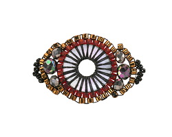 Desert Hand Woven Baroque Circle 30x18mm