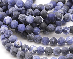 Sodalite (matte) Round 8mm