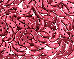 CzechMates Glass ColorTrends: Sueded Gold Lily Pad 2-Hole Crescent 4x10mm