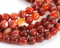Red Line Agate Round 8mm