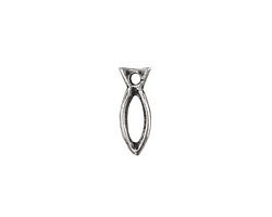 Mykonos Antique Silver (plated) Openwork Fish Focal 6x15mm
