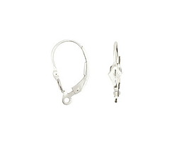 Sterling Silver Fleur De Lis w/ Ring Leverback