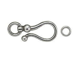 Pewter Classic Hook & Eye Clasp 36x15mm