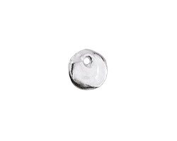 Mykonos Silver (plated) Small Hammered Coin Focal 12mm