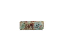 Mykonos Ceramic Iridescent Copper Patina Long Square Tube 17x6mm