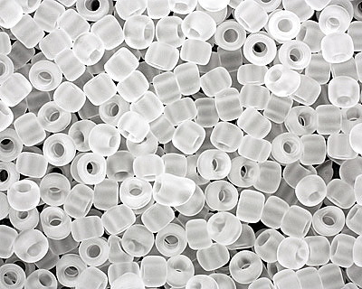 TOHO Transparent Frosted Crystal Round 6/0 Seed Bead