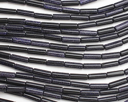 Blue Goldstone Tube 13x4mm