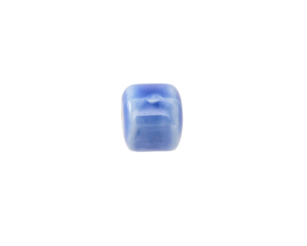 Lake Blue Porcelain Barrel 9x10mm