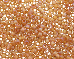 TOHO Transparent Rainbow Frosted Dark Topaz Round 8/0 Seed Bead