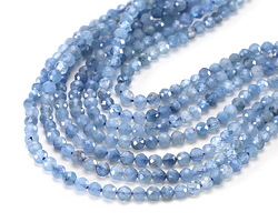 Devil Aquamarine (AA) Microfaceted Round 3mm