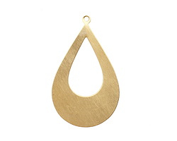 Brass Open Teardrop Blank 31x52mm