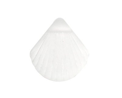 Crystal Beach-Style Glass Shell Pendant 28x30mm