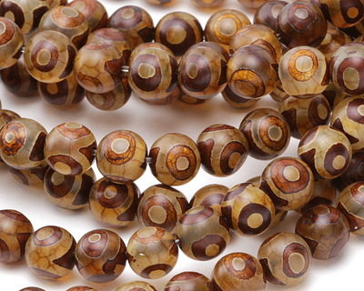 Tibetan (Dzi) Agate Round 8mm