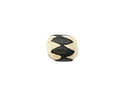 African Batiked Bone Zigzag Barrel Bead 8-12x8-10mm