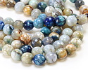 Coastal Sunset Fire Agate Faceted Round 10mm