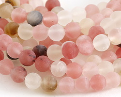 Quartz (matte-multi) Round 6mm