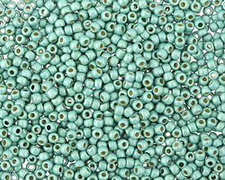 TOHO PermaFinish Galvanized (Matte) Green Teal Round 11/0 Seed Bead