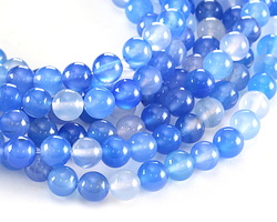 Artic Sky Mix Agate Round 8mm
