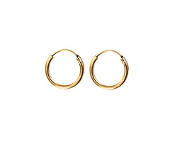 Gold (plated) Endless Hoop Earwire 10mm