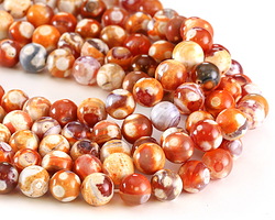 Rust Fire Agate Round 10mm