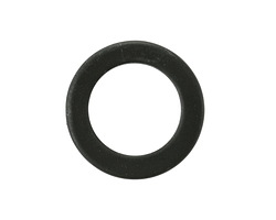 Jet Black Beach-Style Glass Ring 23mm