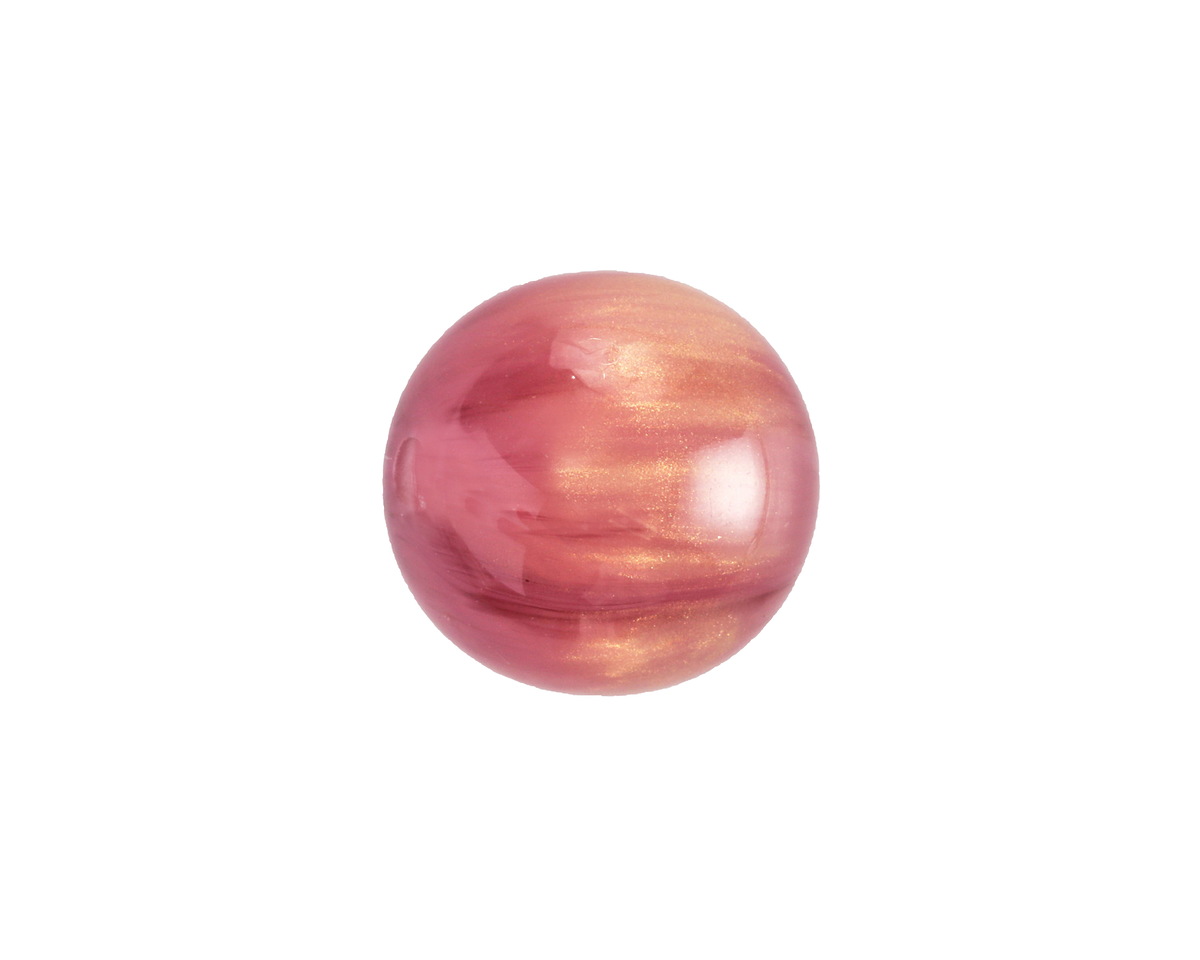 Resin Raspberry Champagne Shimmer Round 16mm