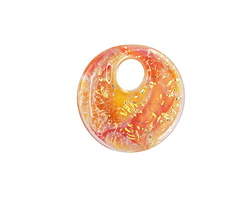 Unicorne Beads Glass Pink Ginger Small Halo Disk 20mm