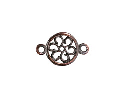 Mykonos Antique Copper (plated) Flower Link 20x12mm