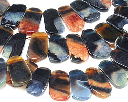Rustic Orange Agate Thin Slice Drops 16-20x34-36mm