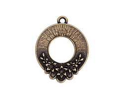 TierraCast Antique Brass (plated) Blossom Pendant 20x26mm