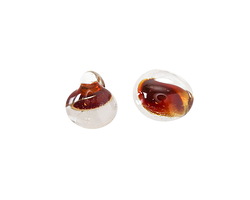 Unicorne Beads Glass Honey Ember Teardrop 9-10mm