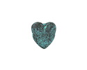 Mykonos Antique Copper (plated) Patina Heart Focal Bead 19mm