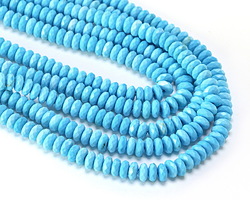 Howlite Turquoise Faceted Spacer Rondelle 2x5mm