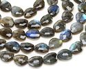 Labradorite Microfaceted Puff Pear 13x16mm