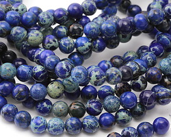 Midnight Blue Impression Jasper Round 8mm