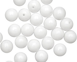 Czech Glass Opaque White Round 8mm