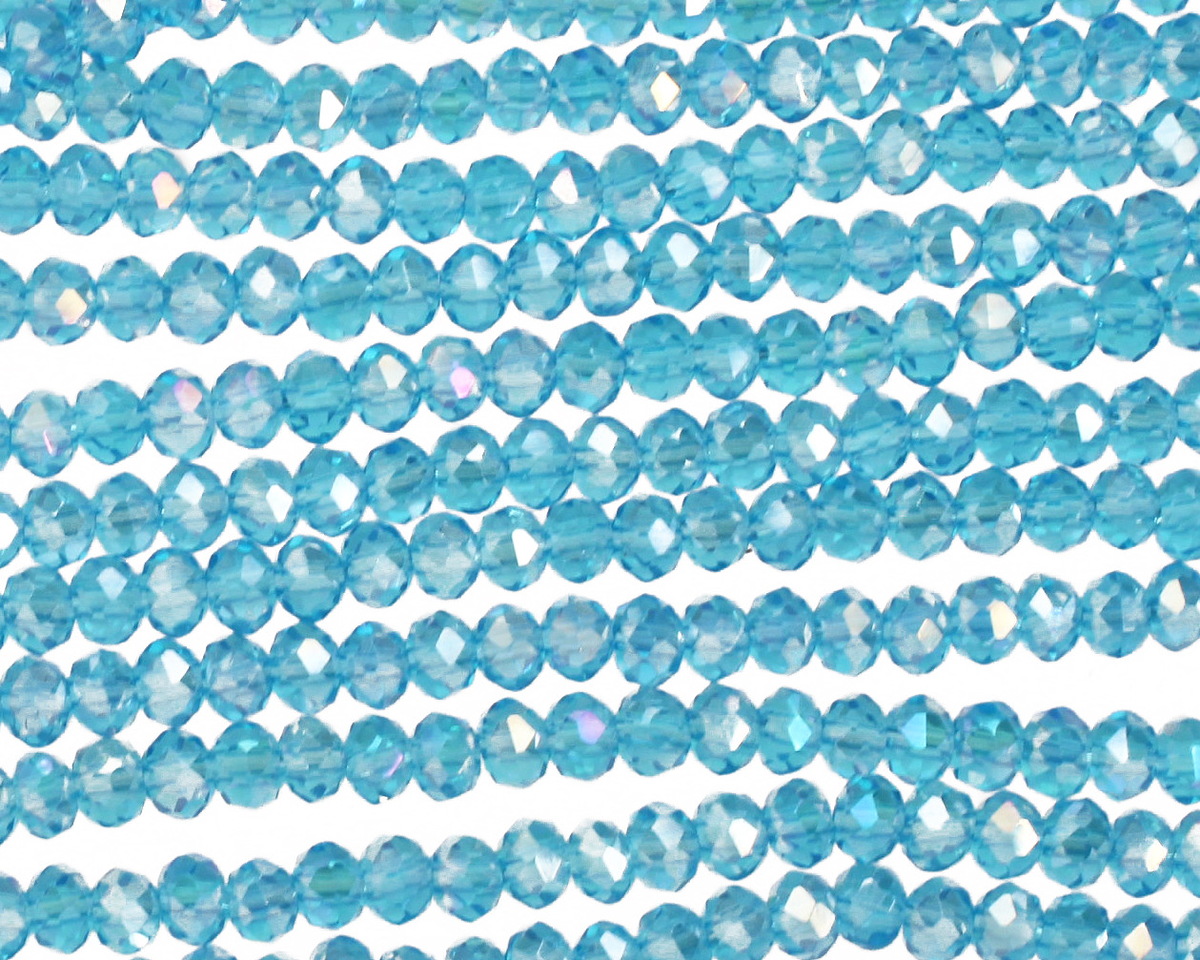 Sky AB Faceted Rondelle 3mm