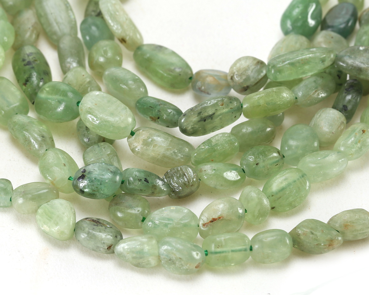 Green Kyanite Polished Nugget 3-5x7-11mm Beads