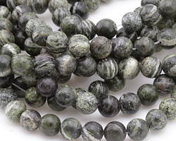 Green Zebra Jasper Round 8mm