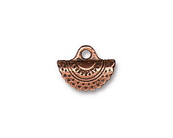 TierraCast Antique Copper (plated) Crescent Crimp End 12x15mm